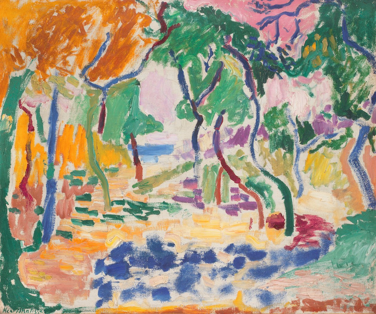 Pejzaż w pobliżu Collioure. Studium do „Radości życia" autorstwa Henri Matisse
