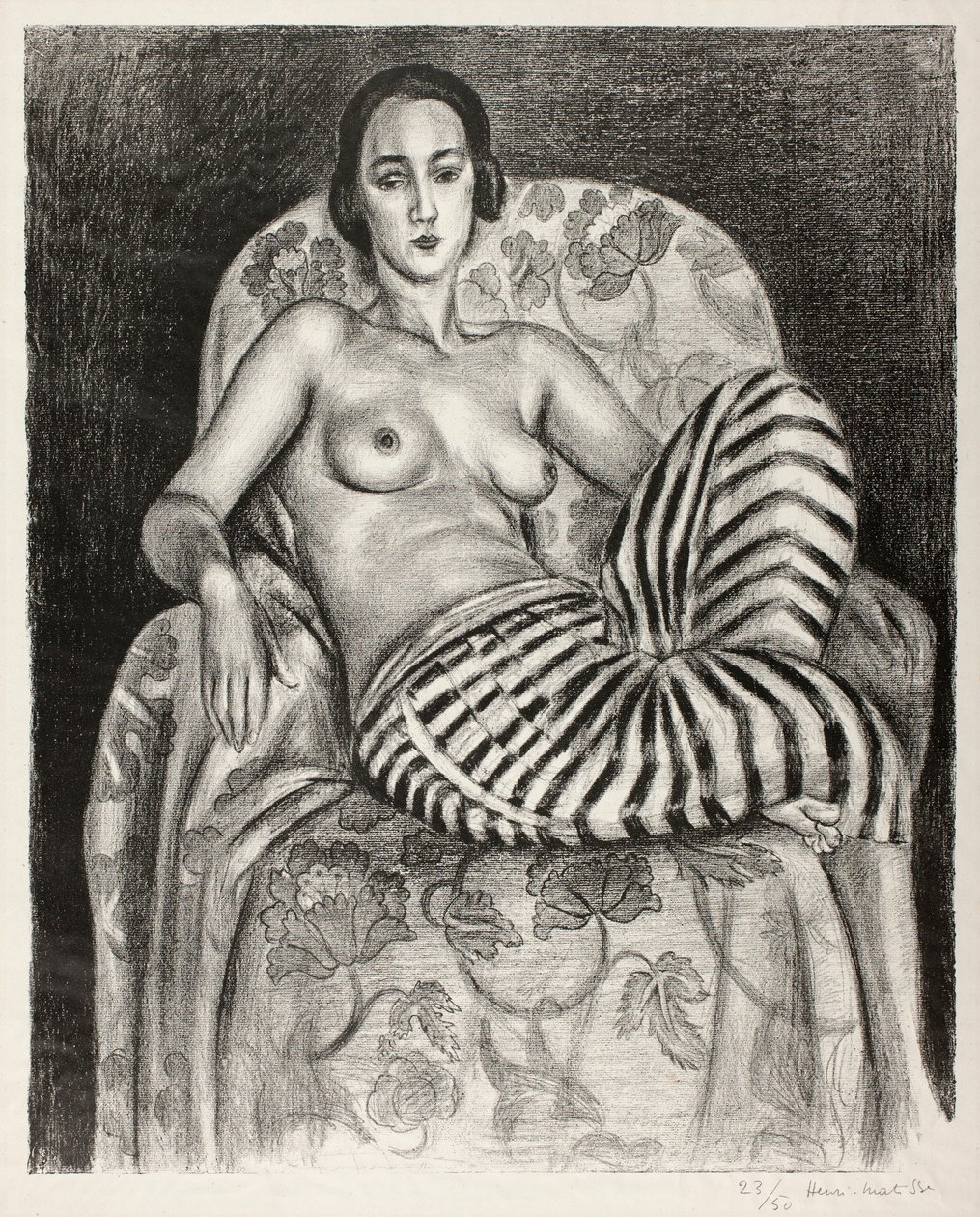 Wielka odaliska w pasiastych spodniach autorstwa Henri Matisse