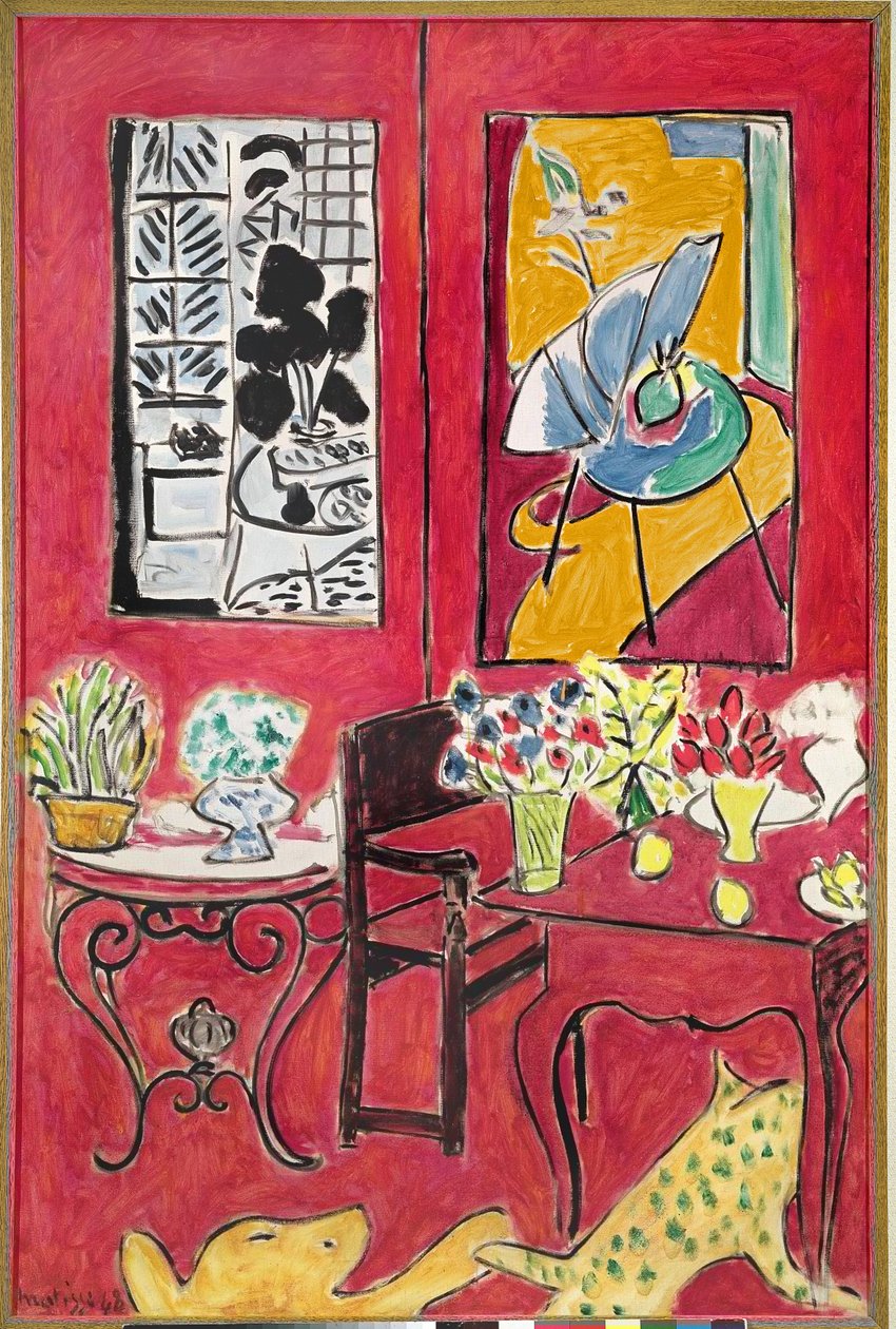 Duże czerwone wnętrze autorstwa Henri Matisse