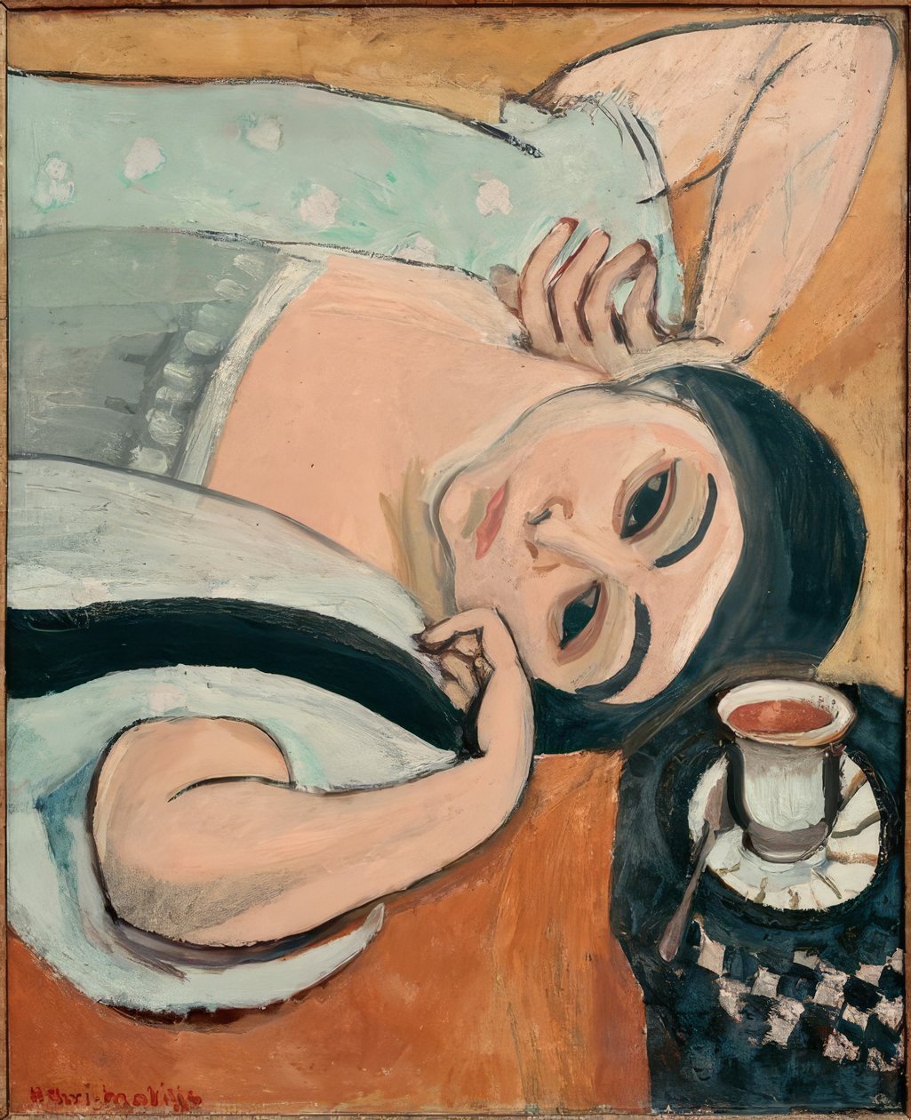 Laurette z filiżanką kawy autorstwa Henri Matisse