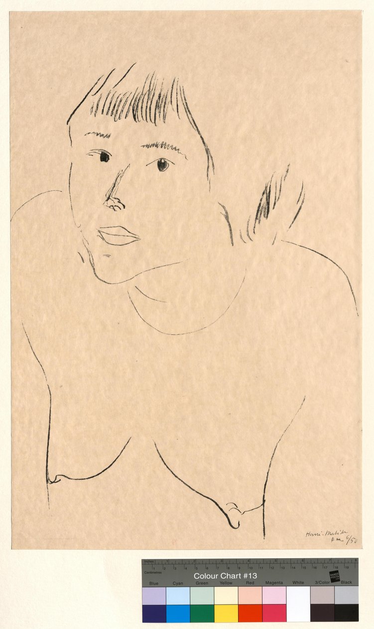 Czarne oczy (Naga kobieta, popiersie, en face) autorstwa Henri Matisse