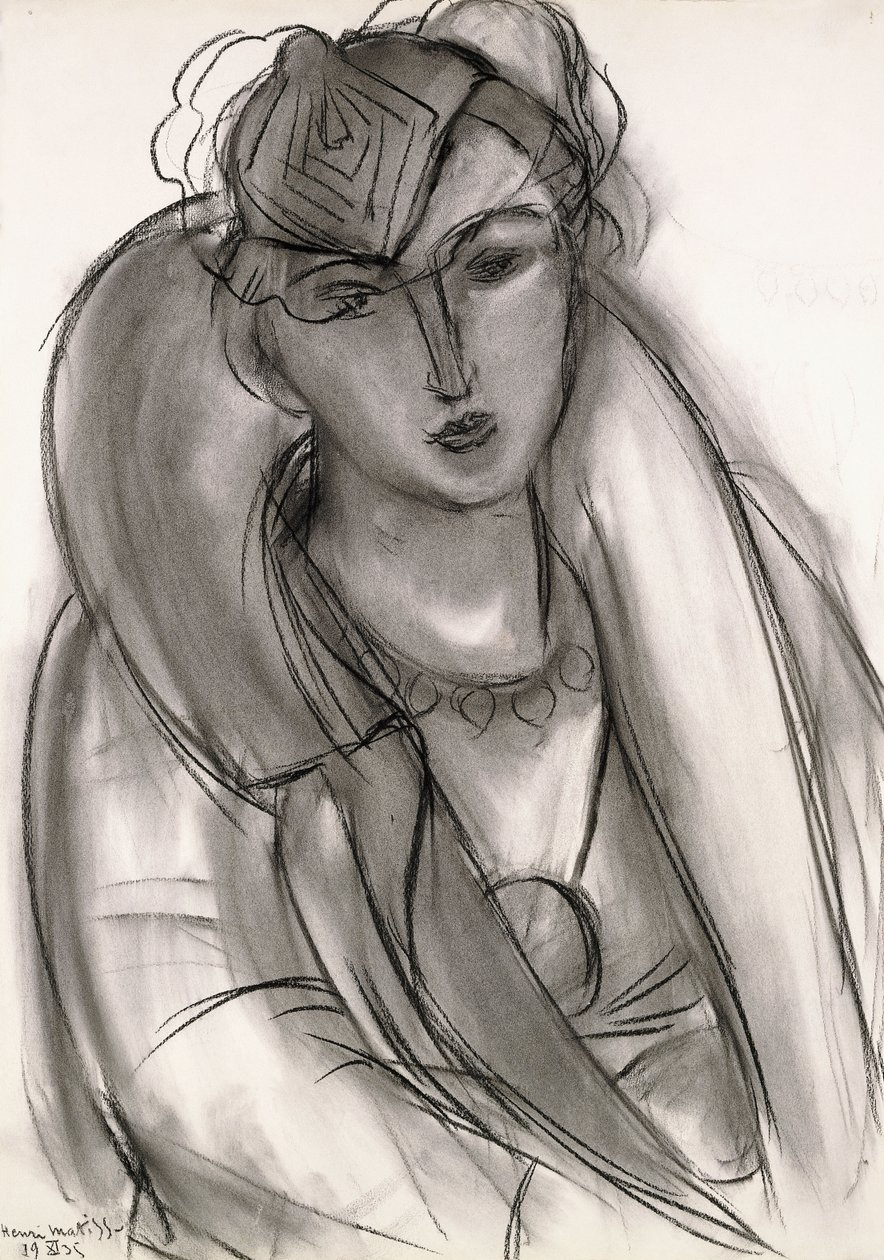 Lydia (studium do portretu w niebieskiej kurtce) autorstwa Henri Matisse
