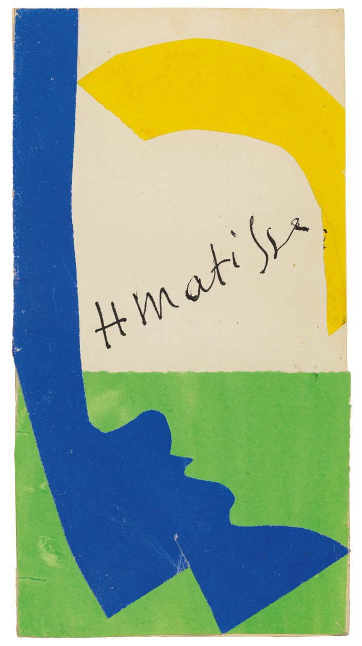 Makieta na tylną okładkę katalogu wystawy "Henri Matisse, Papiers decoupes autorstwa Henri Matisse
