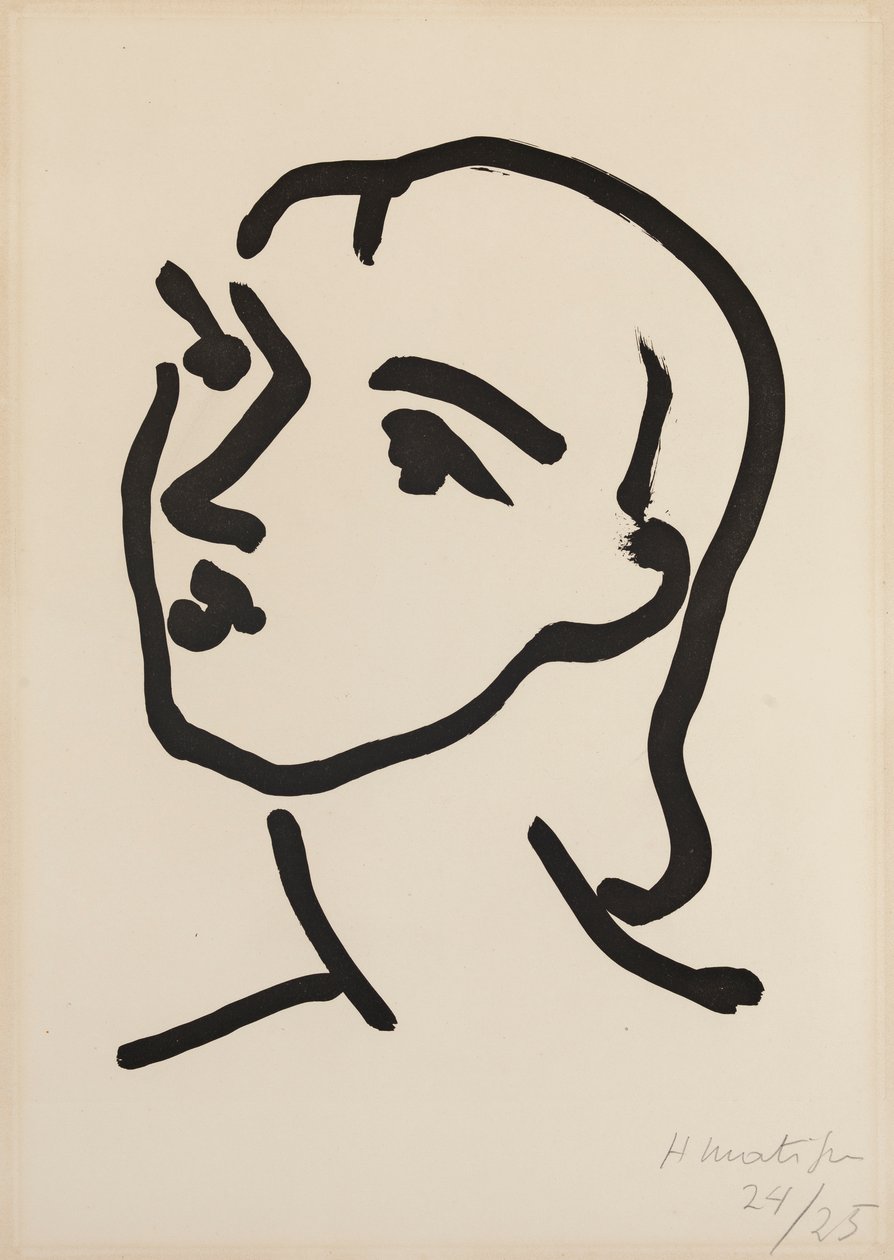Nadia z prostymi włosami autorstwa Henri Matisse
