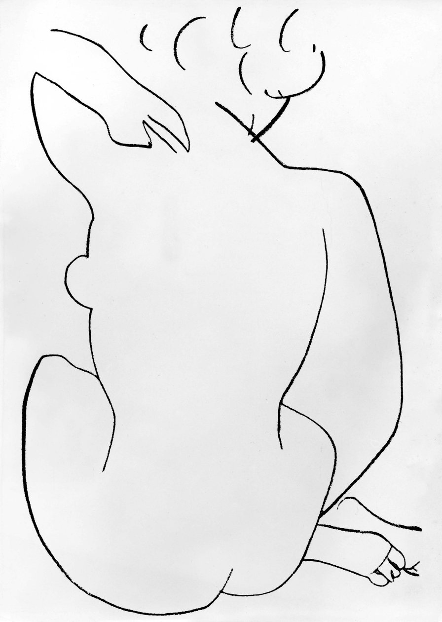 Naga kobieta w kucki autorstwa Henri Matisse
