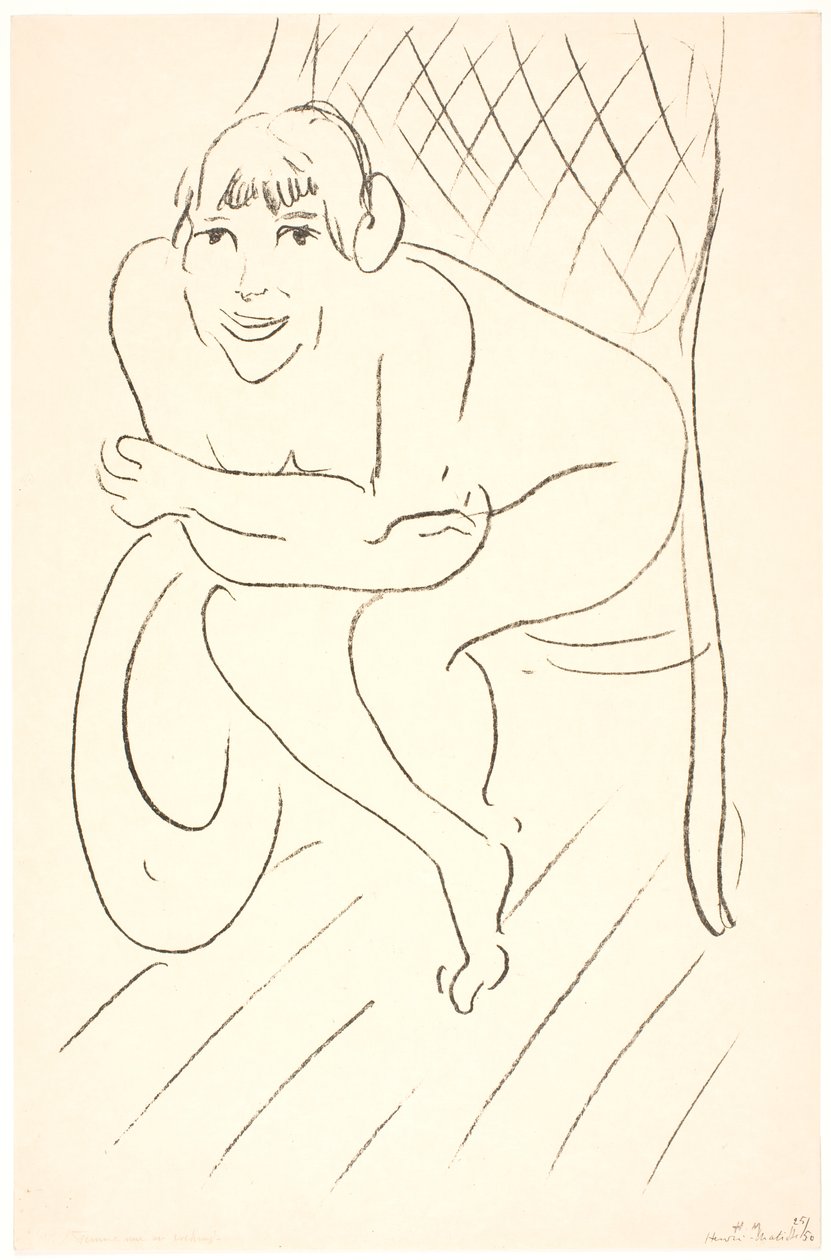 Naga kobieta w bujanym fotelu autorstwa Henri Matisse