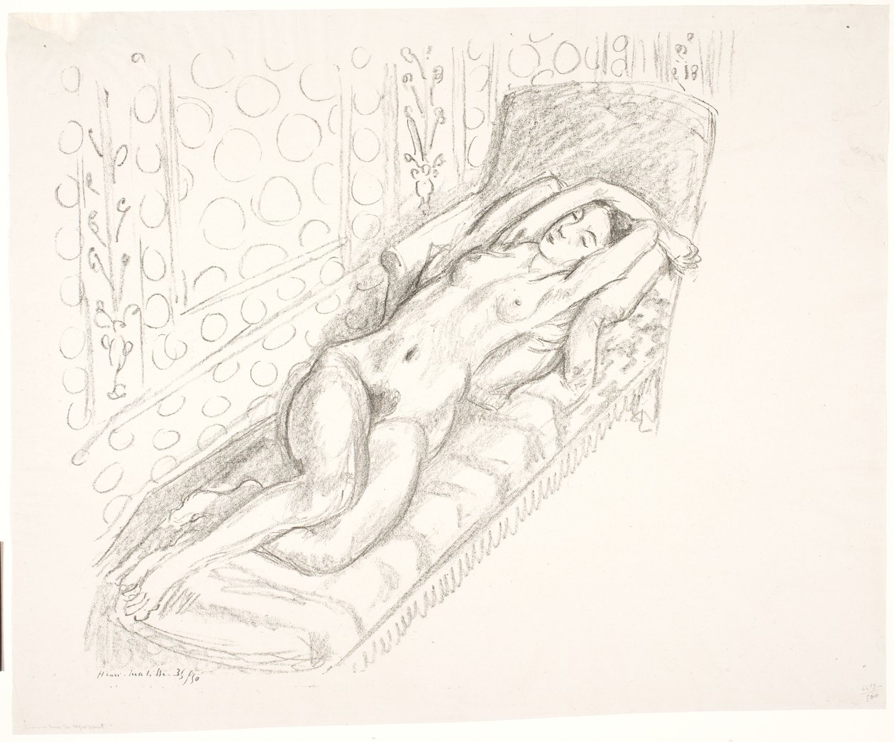 Naga kobieta leżąca na szezlongu autorstwa Henri Matisse