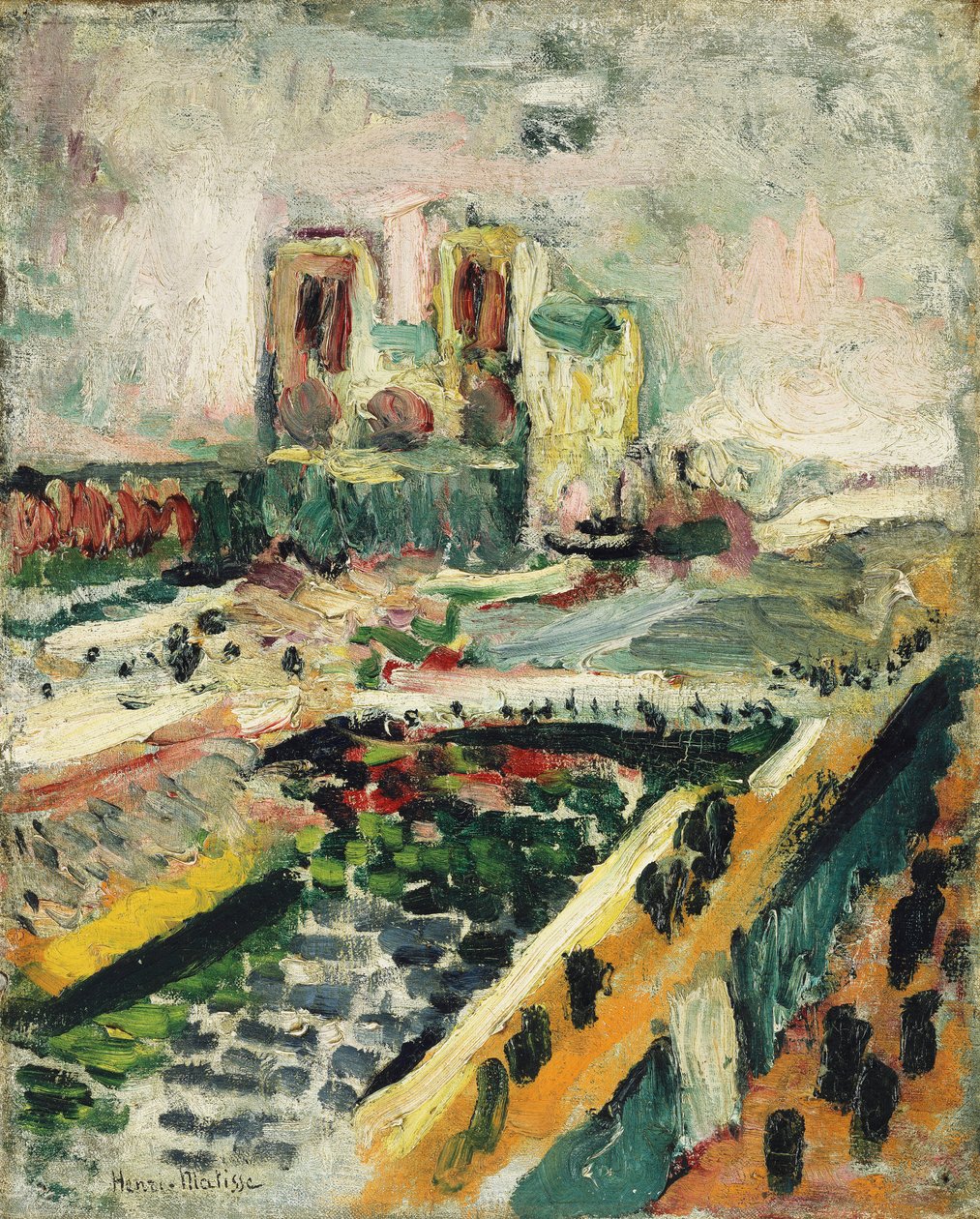 Notre-Dame, ok. 1900 (olej na płótnie) autorstwa Henri Matisse