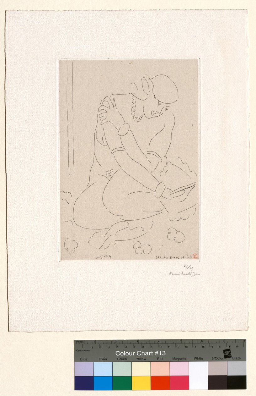 Kucający akt, ręka na ramieniu autorstwa Henri Matisse