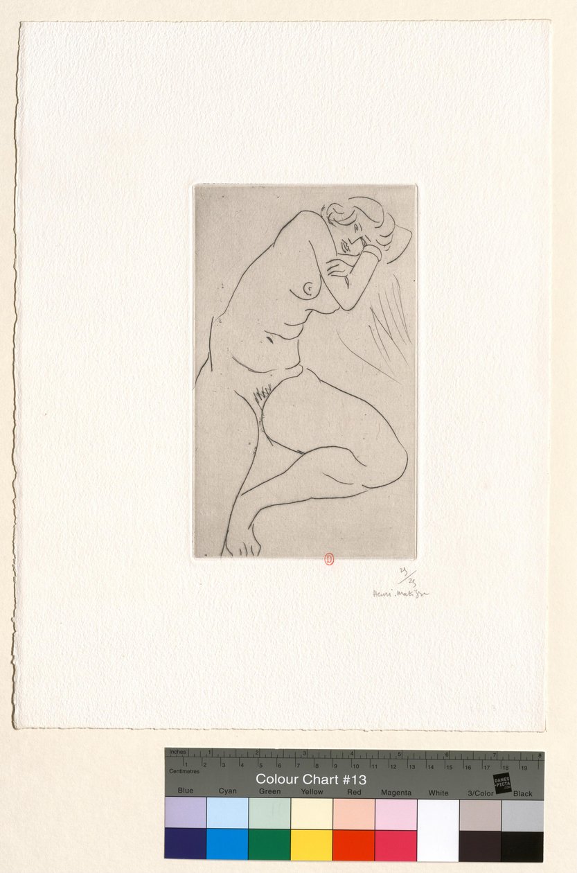 Siedzący akt, głowa w ramionach autorstwa Henri Matisse