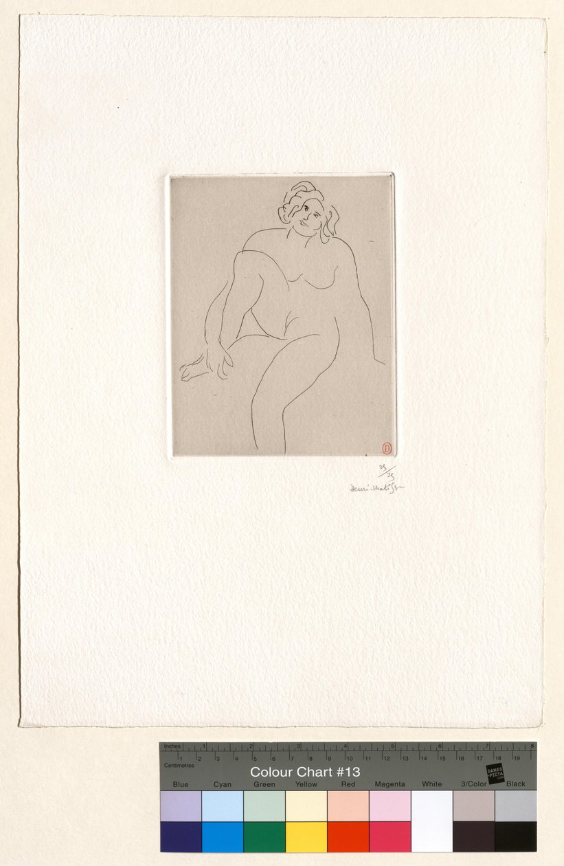 Siedzący akt, ramię wokół zgiętej nogi autorstwa Henri Matisse