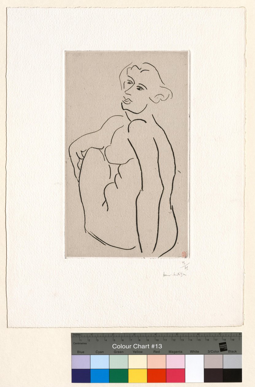 Siedzący akt, plecy widziane w ujęciu trzy czwarte autorstwa Henri Matisse