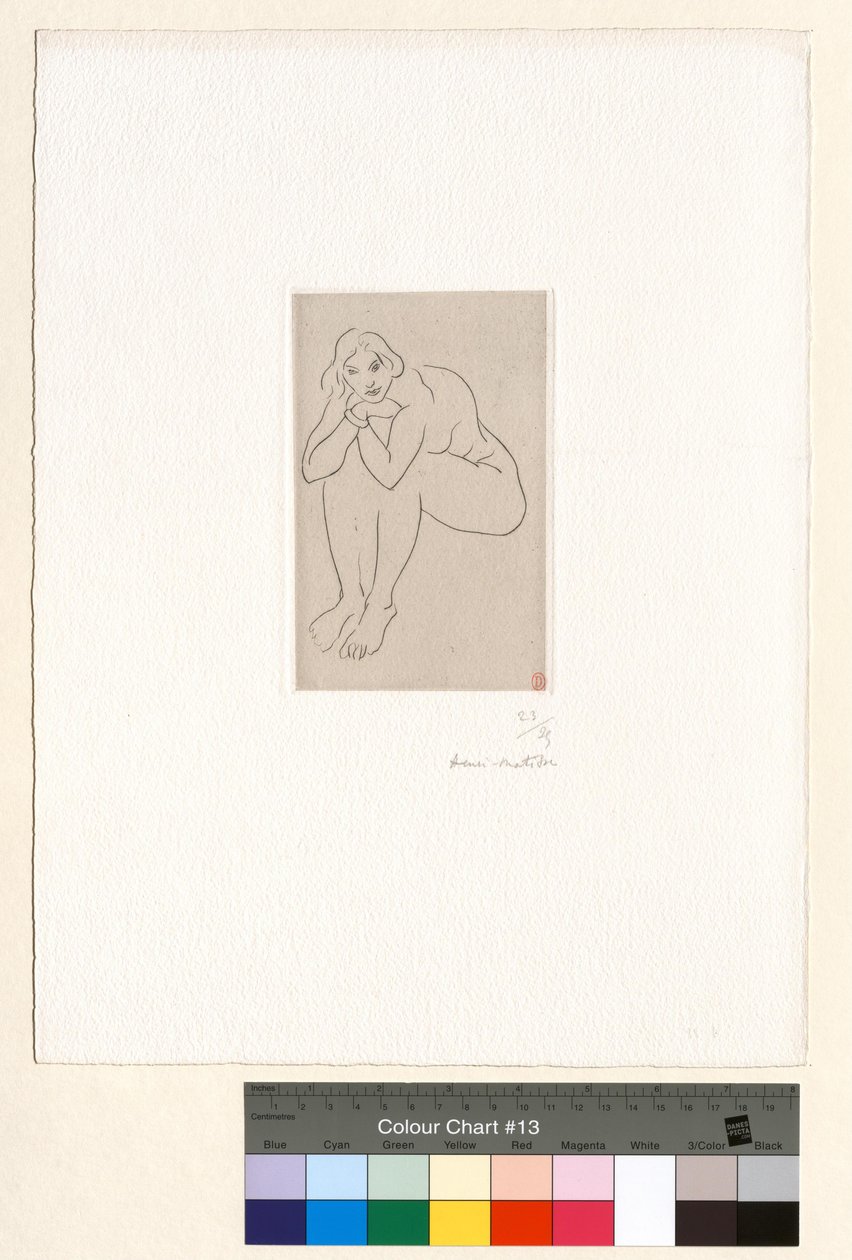 Siedzący akt, tułów oparty na kolanach autorstwa Henri Matisse