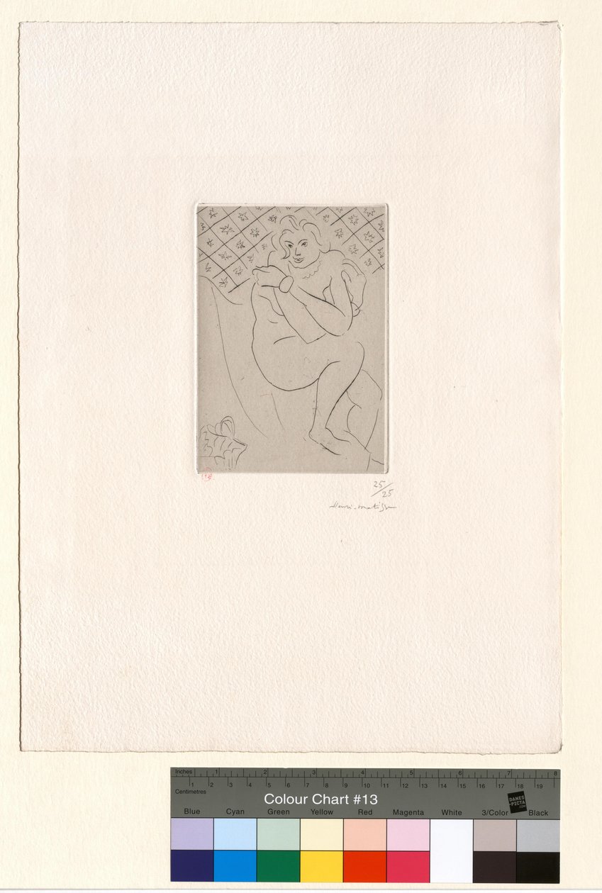 Siedzący akt, z rękami skrzyżowanymi na piersi autorstwa Henri Matisse