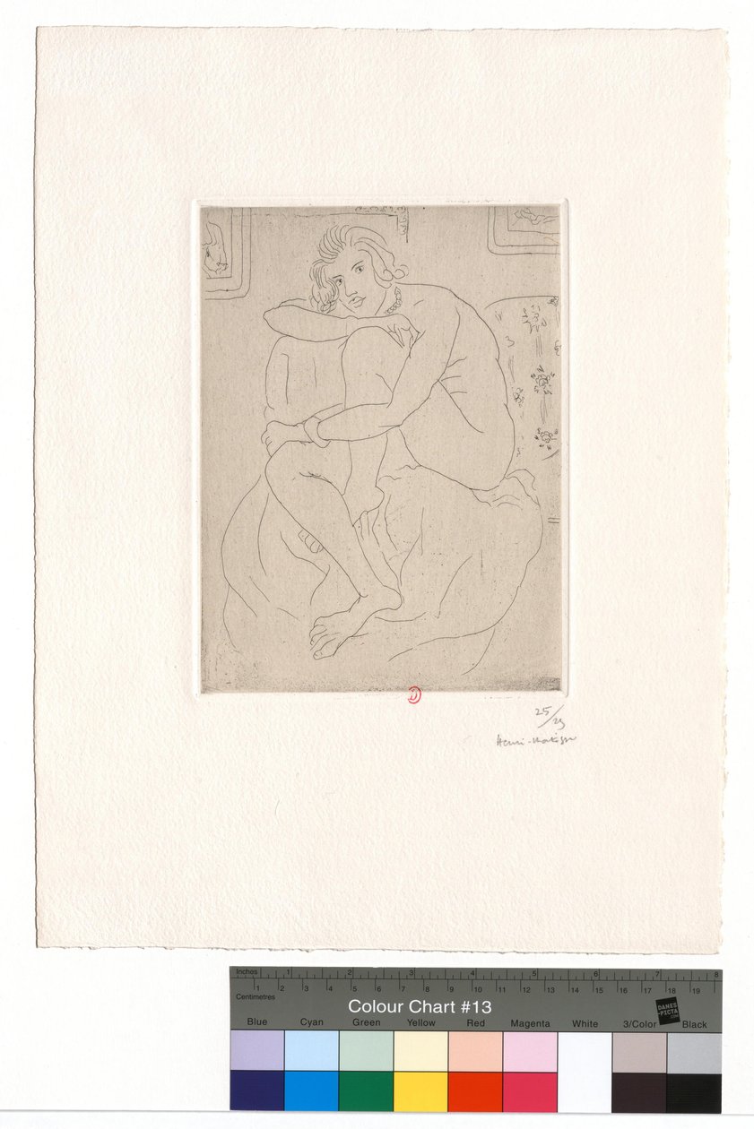 Siedząc nago, z rękami na kolanach autorstwa Henri Matisse