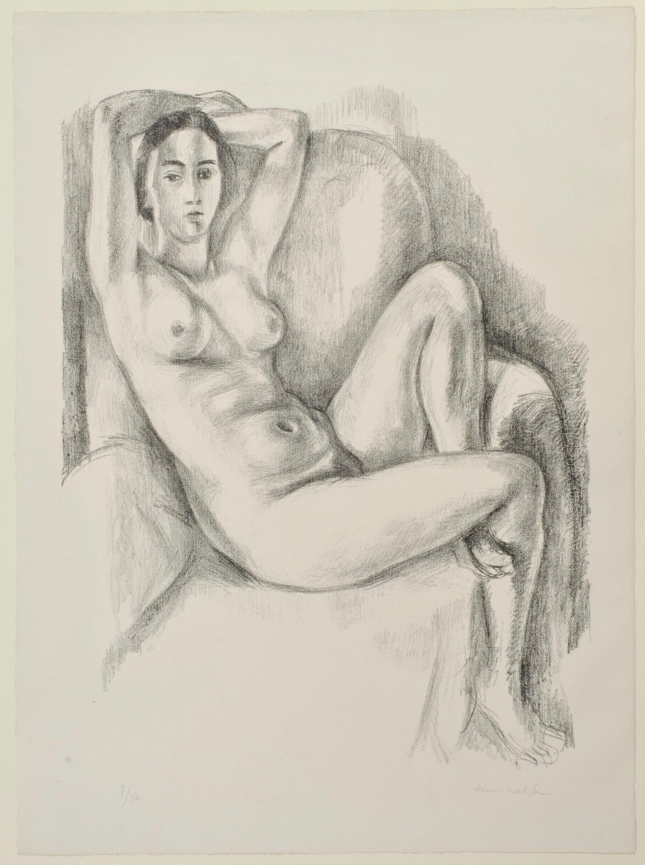 Akt z niebieską poduszką autorstwa Henri Matisse