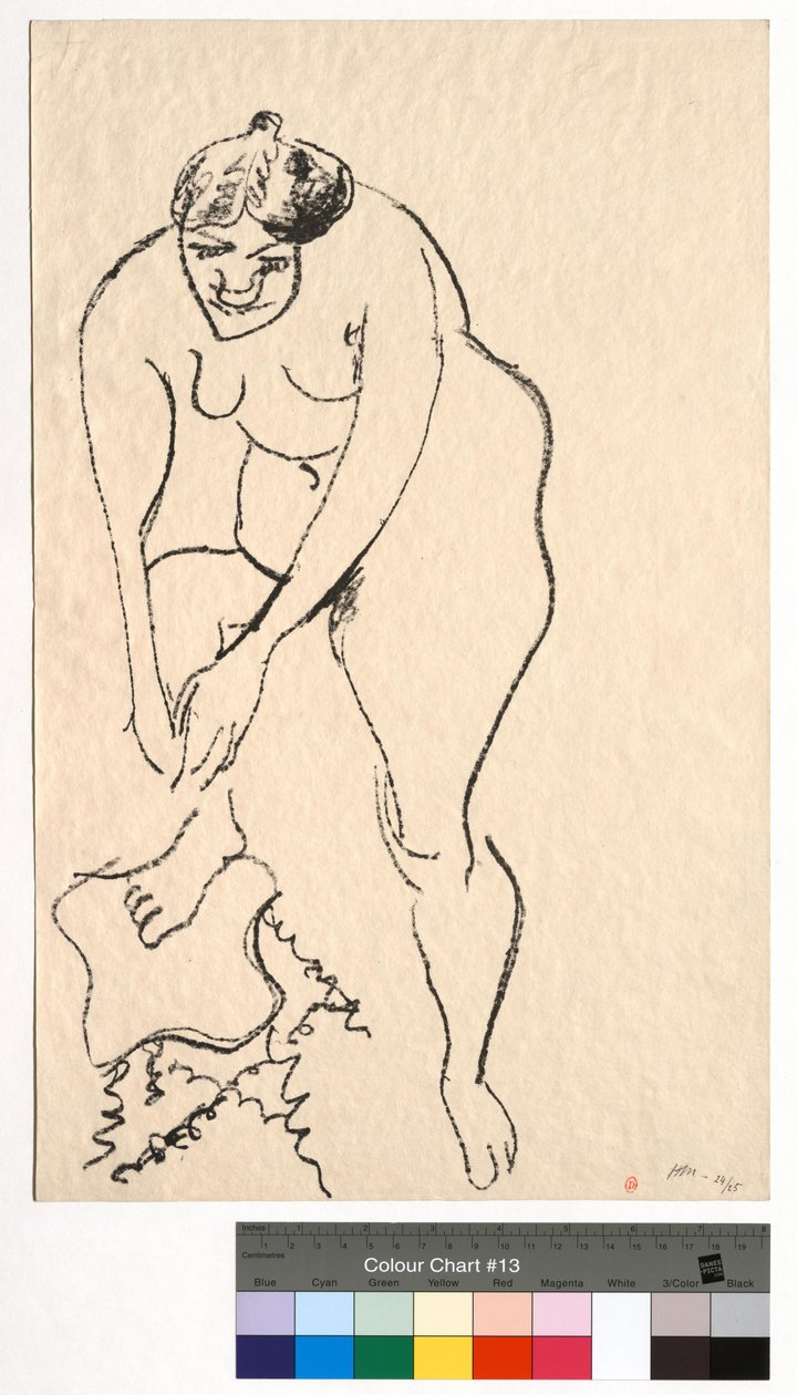 Akt z prawą stopą na stołku autorstwa Henri Matisse