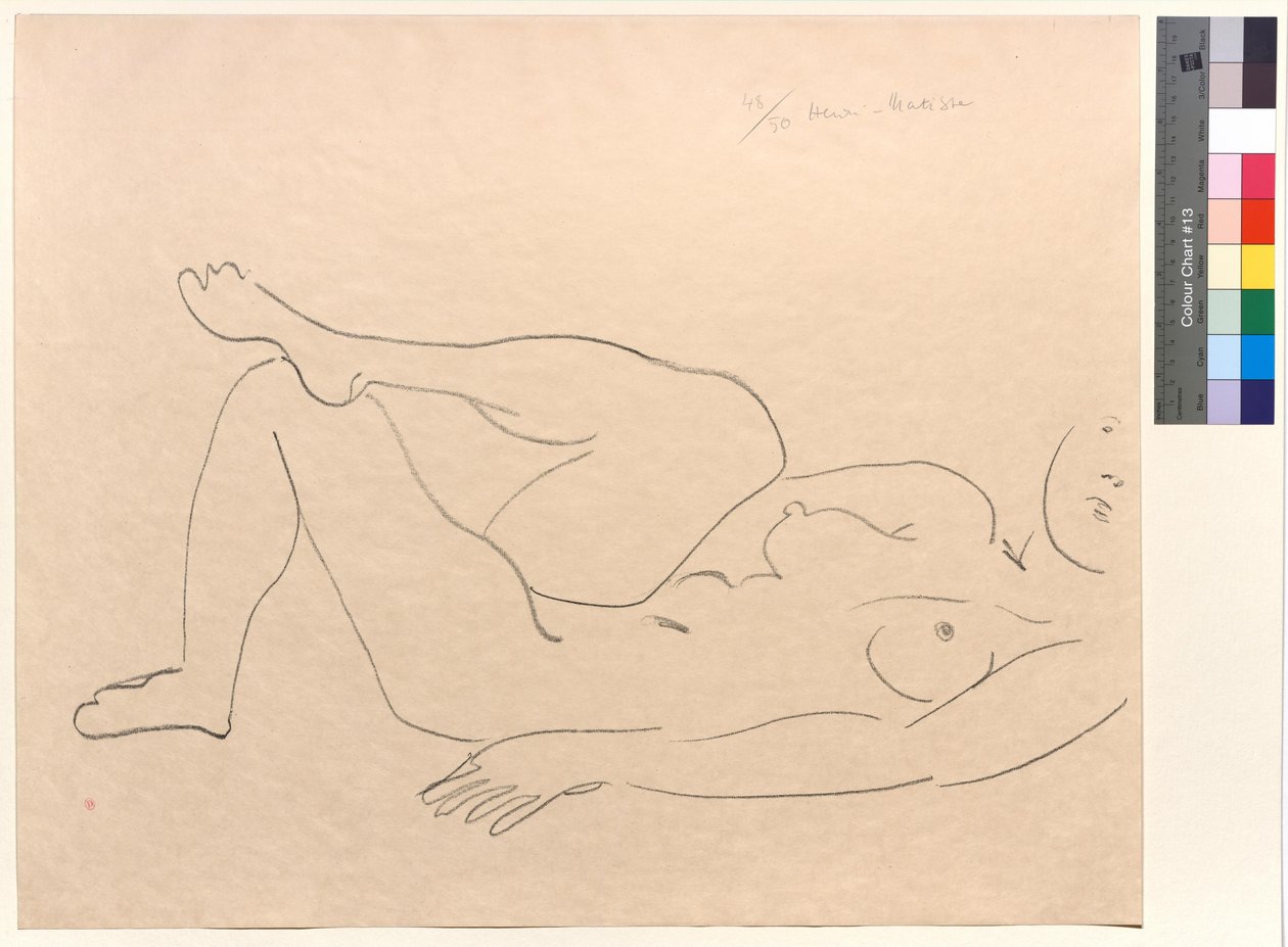 Akt leżący z niekompletną twarzą: Studium nóg autorstwa Henri Matisse