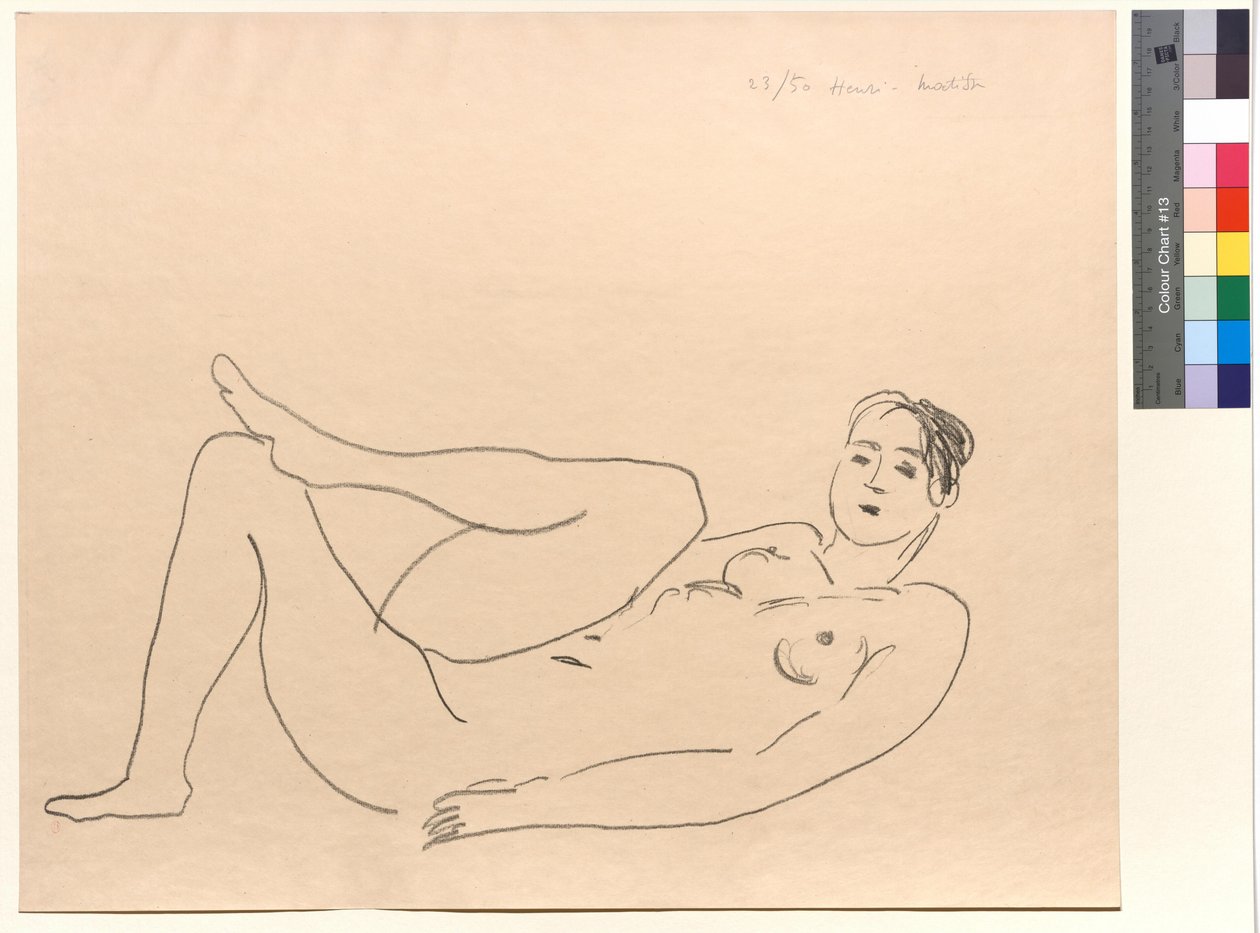 Leżący akt, zgięta noga: Studium nóg autorstwa Henri Matisse
