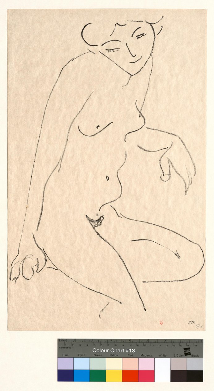 Półnago, w ujęciu z trzech czwartych, z pochyloną głową autorstwa Henri Matisse