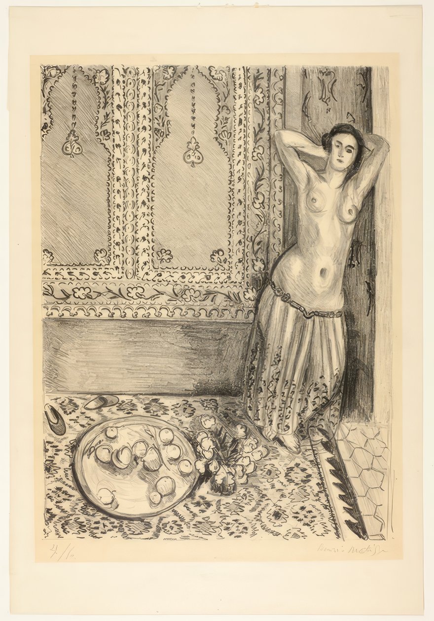 Odaliska stojąca z tacą na owoce autorstwa Henri Matisse