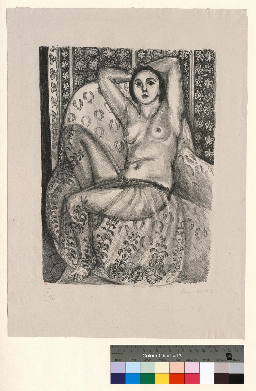 Siedząca odaliska w tiulowej spódnicy autorstwa Henri Matisse