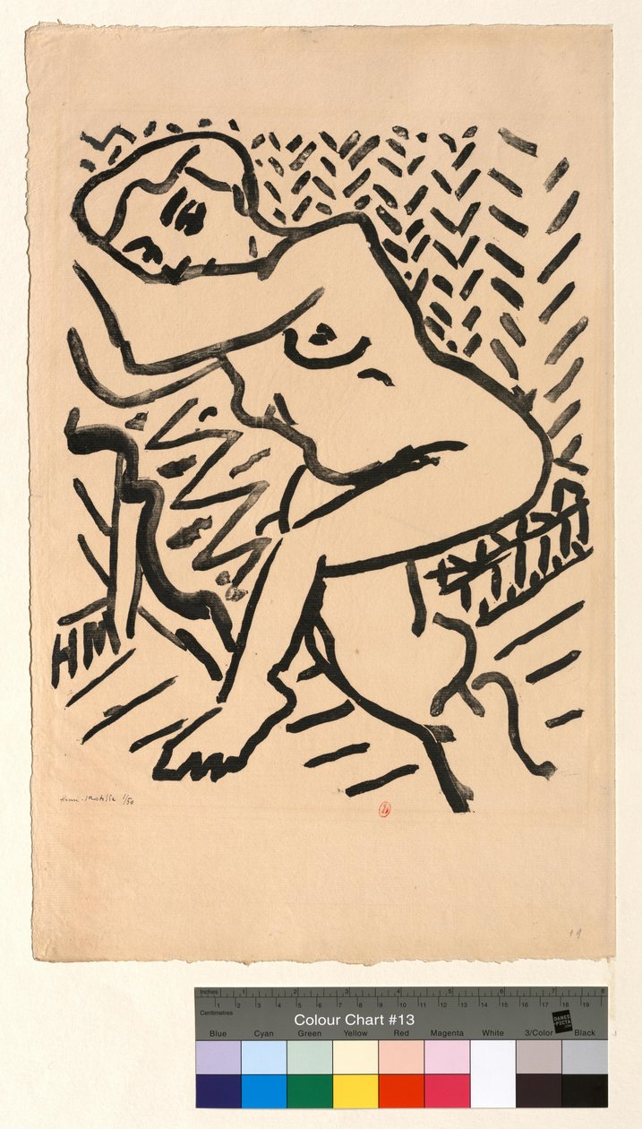 Mały jasny lasek albo siedząca naga kobieta, w ujęciu trzy czwarte autorstwa Henri Matisse
