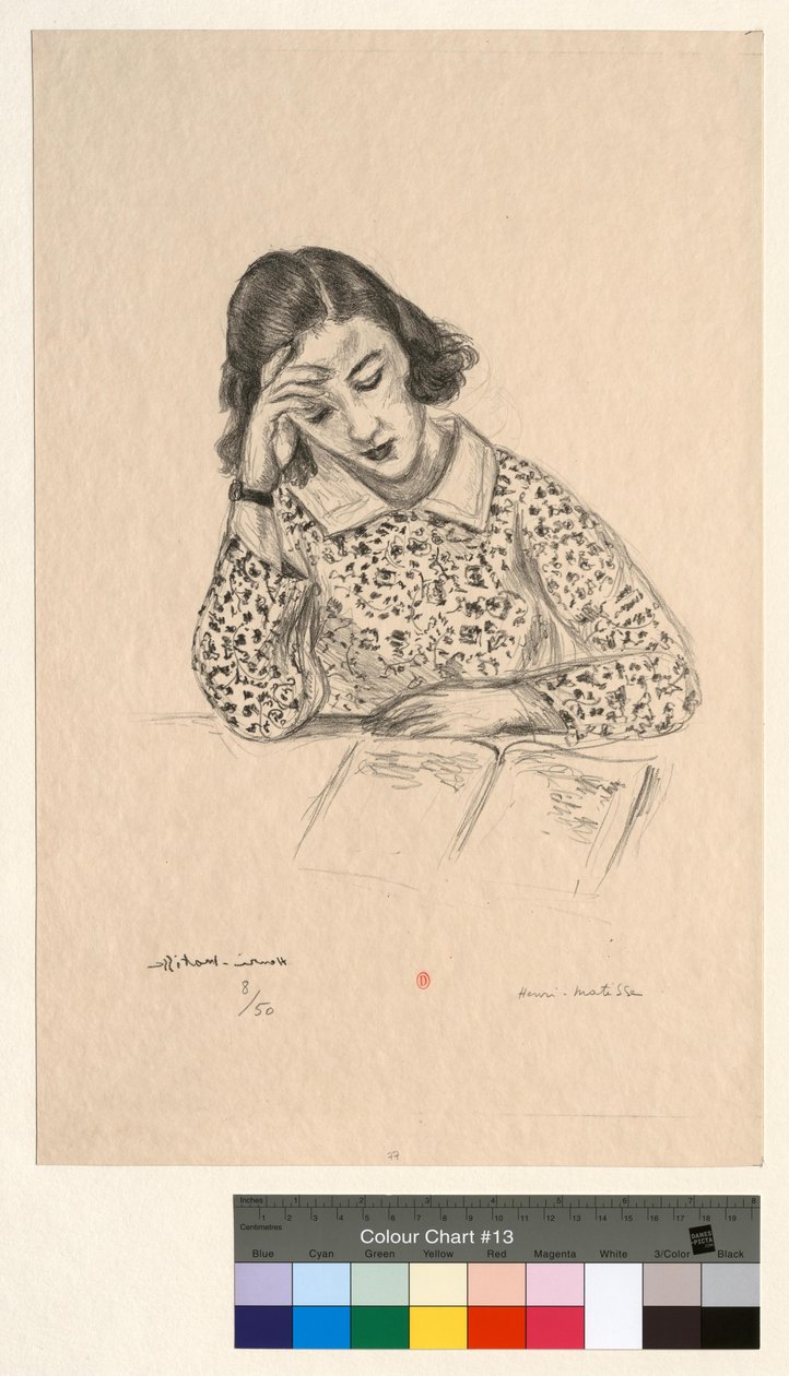 Mała czytelniczka autorstwa Henri Matisse