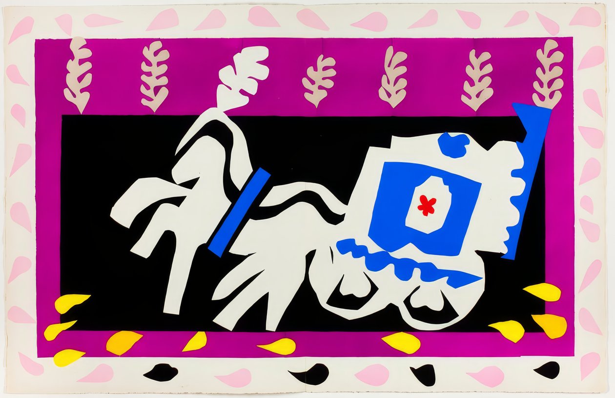 Pogrzeb Pierrota, z filmu Jazz autorstwa Henri Matisse