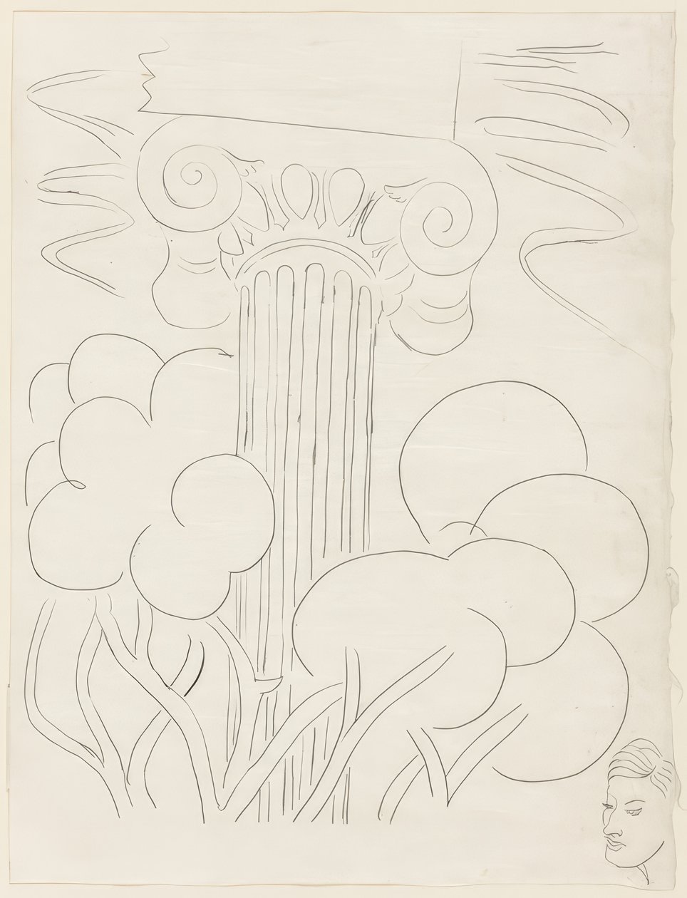 Kilka sonetów: "A la nue accablante...", płyta 29 z Poesies de Mallarmé autorstwa Henri Matisse