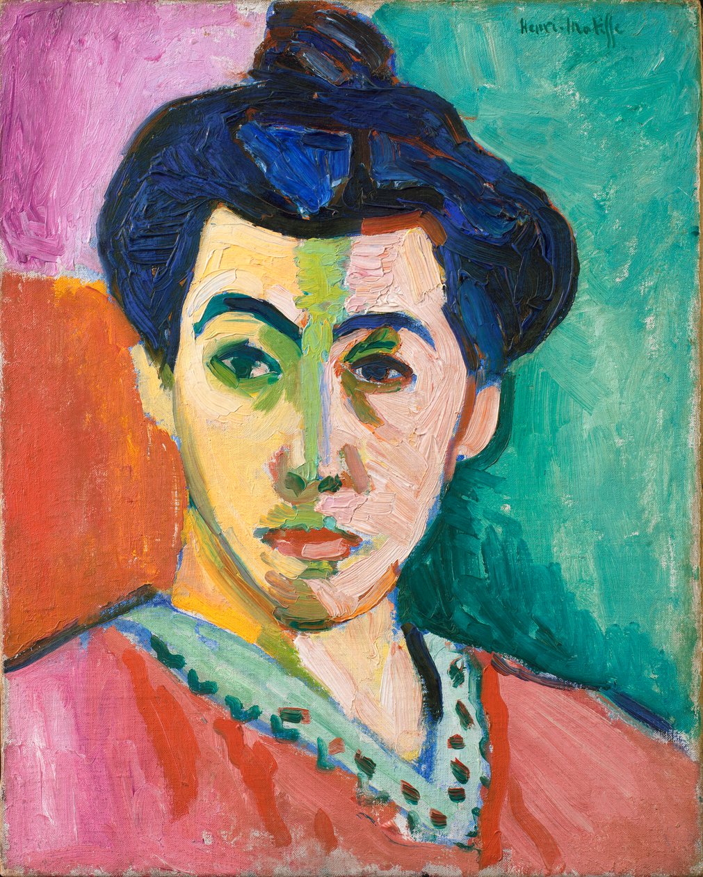 Portret Madame Matisse. Zielona linia autorstwa Henri Matisse