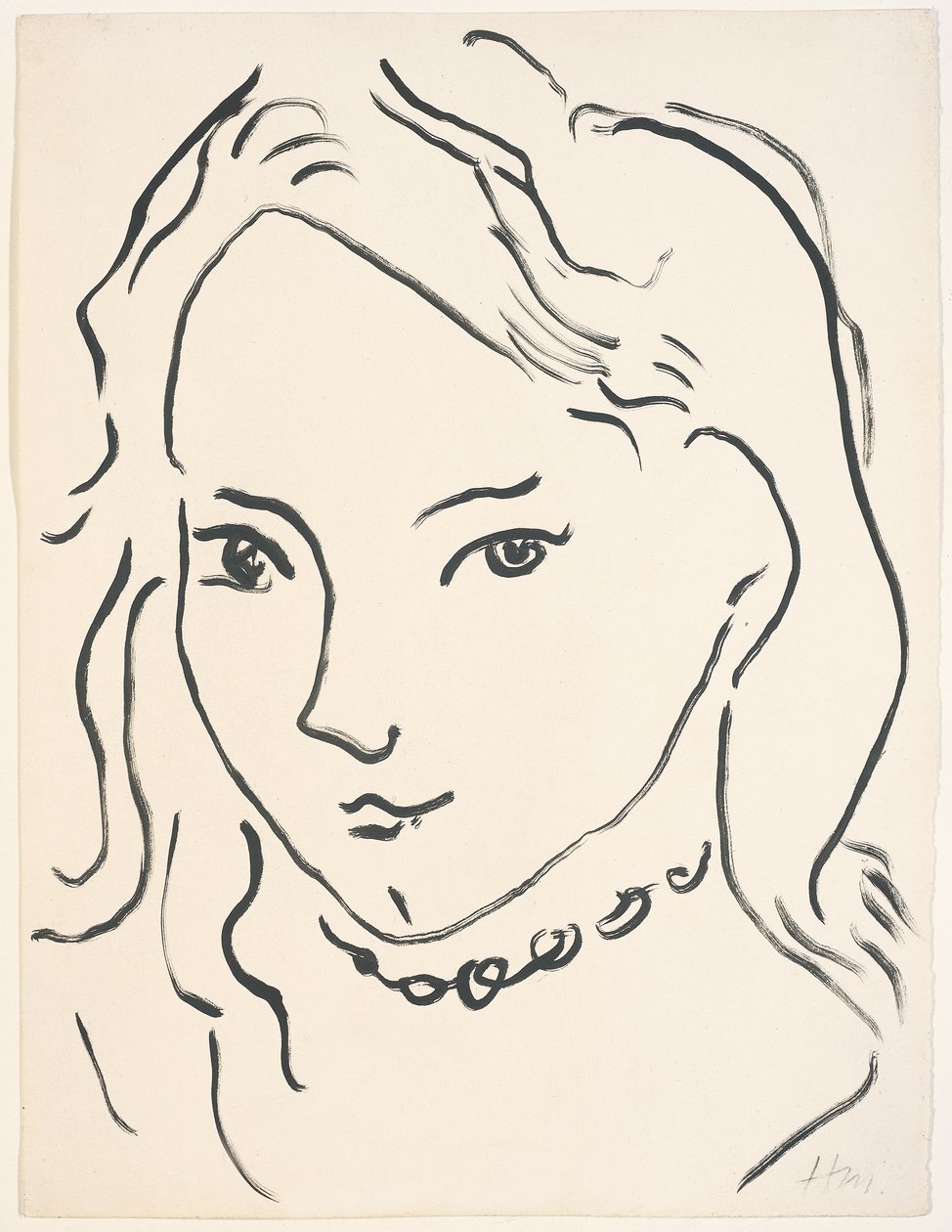 Portret Marguerite, ok. 1906-1907 (pędzel i tusz indyjski na papierze) autorstwa Henri Matisse