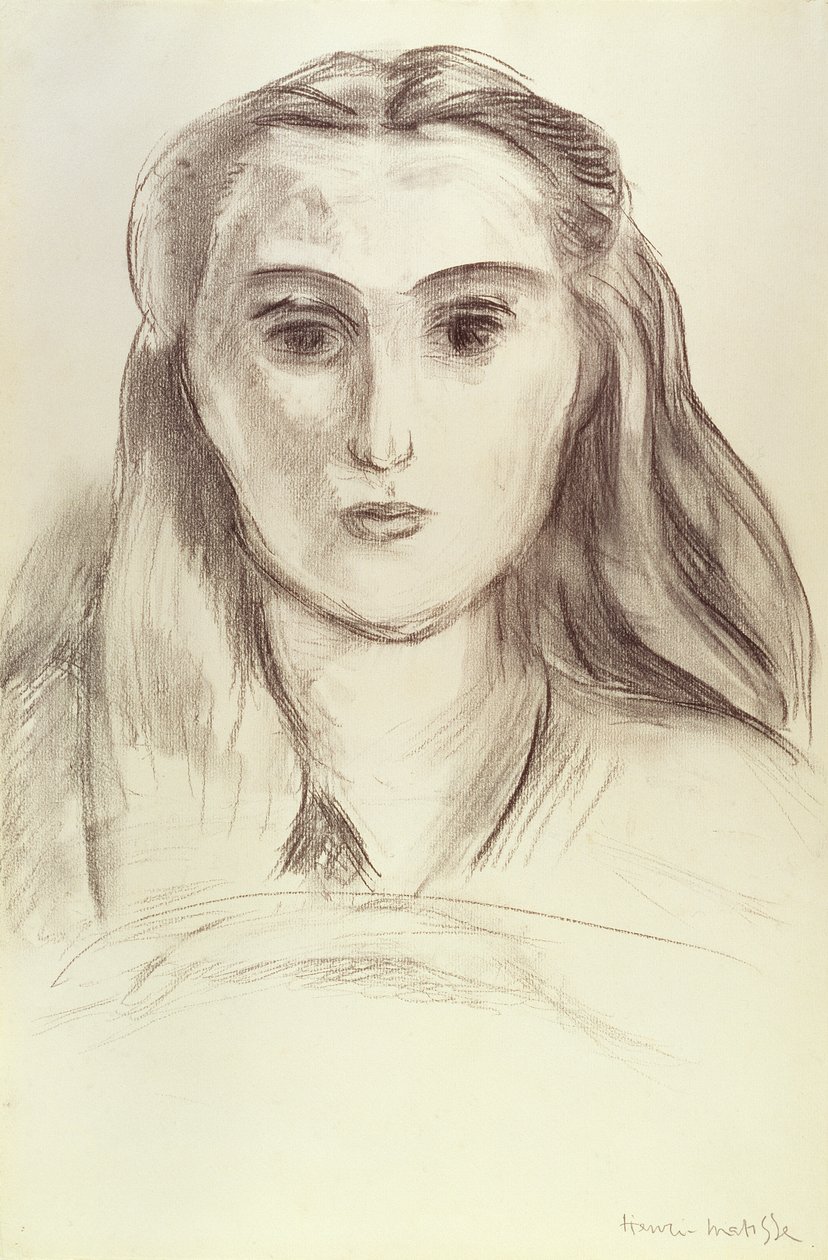 Portret młodej kobiety z rozpuszczonymi włosami (L.N. Delektorskaya) autorstwa Henri Matisse