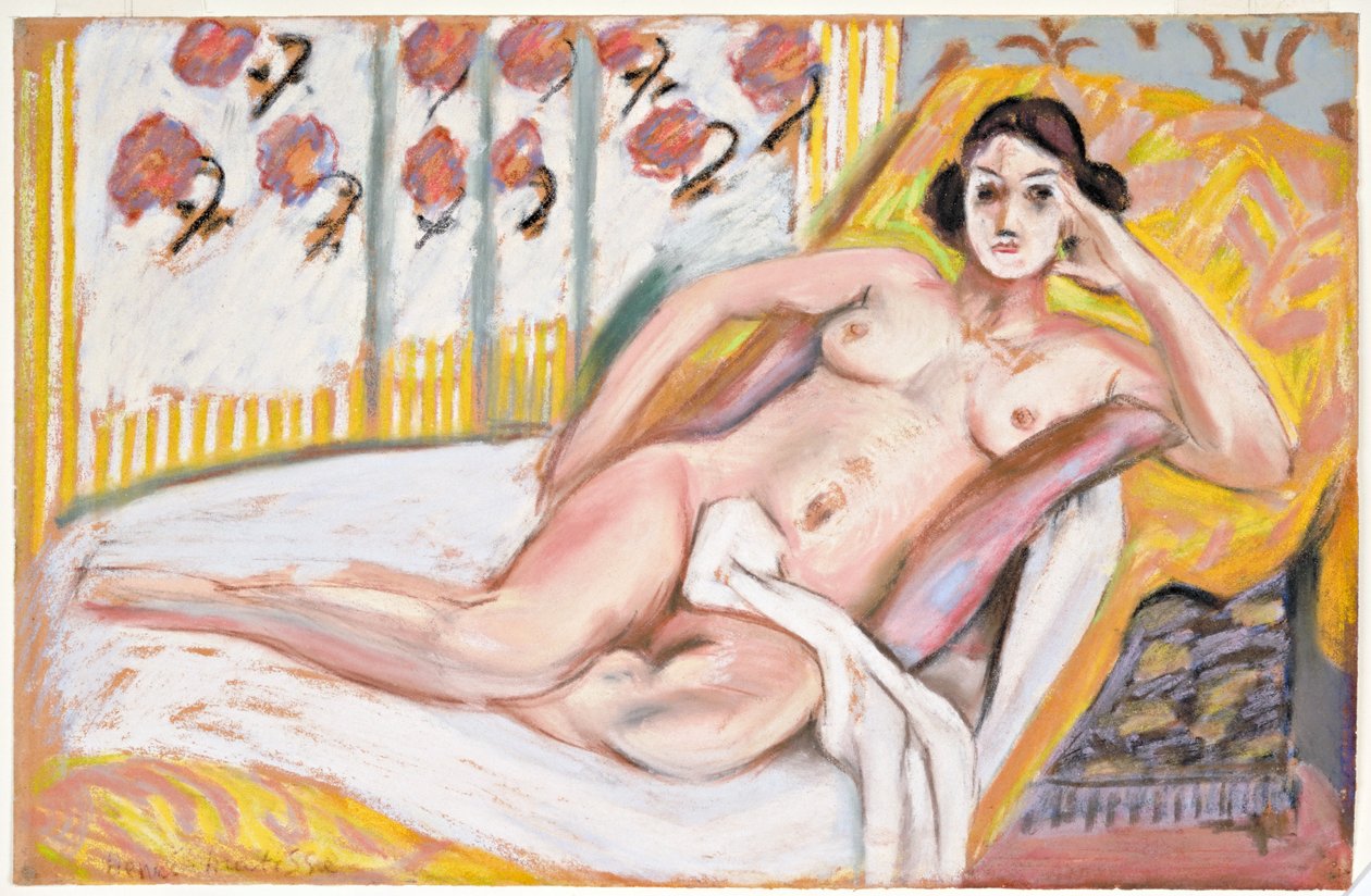 Leżący akt (Nu Allonge) ok. 1925 (pastel na flokowanym papierze) autorstwa Henri Matisse