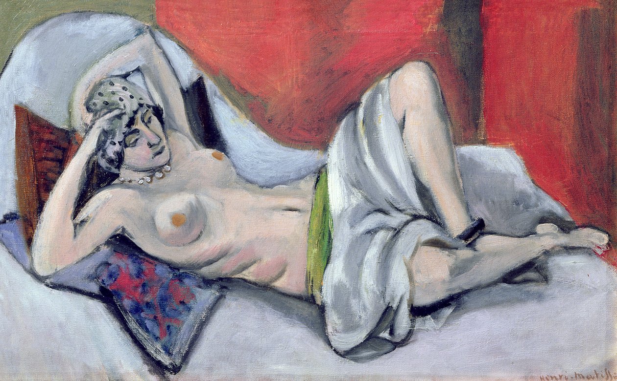 Leżący akt z draperią, ok. 1923-24 (olej na płótnie) autorstwa Henri Matisse