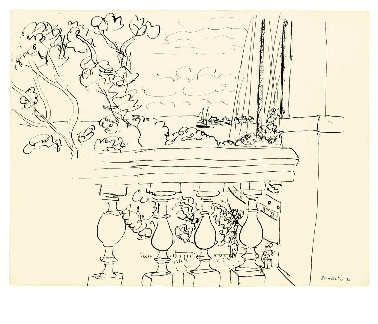 Widok na morze na Tahiti autorstwa Henri Matisse