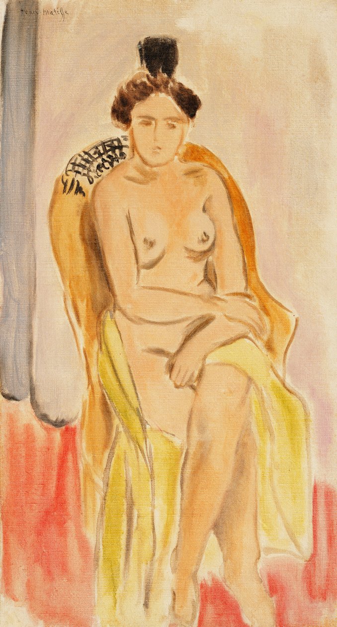 Akt kobiecy w pozycji siedzącej, ok. 1919-1921 (olej na płótnie) autorstwa Henri Matisse