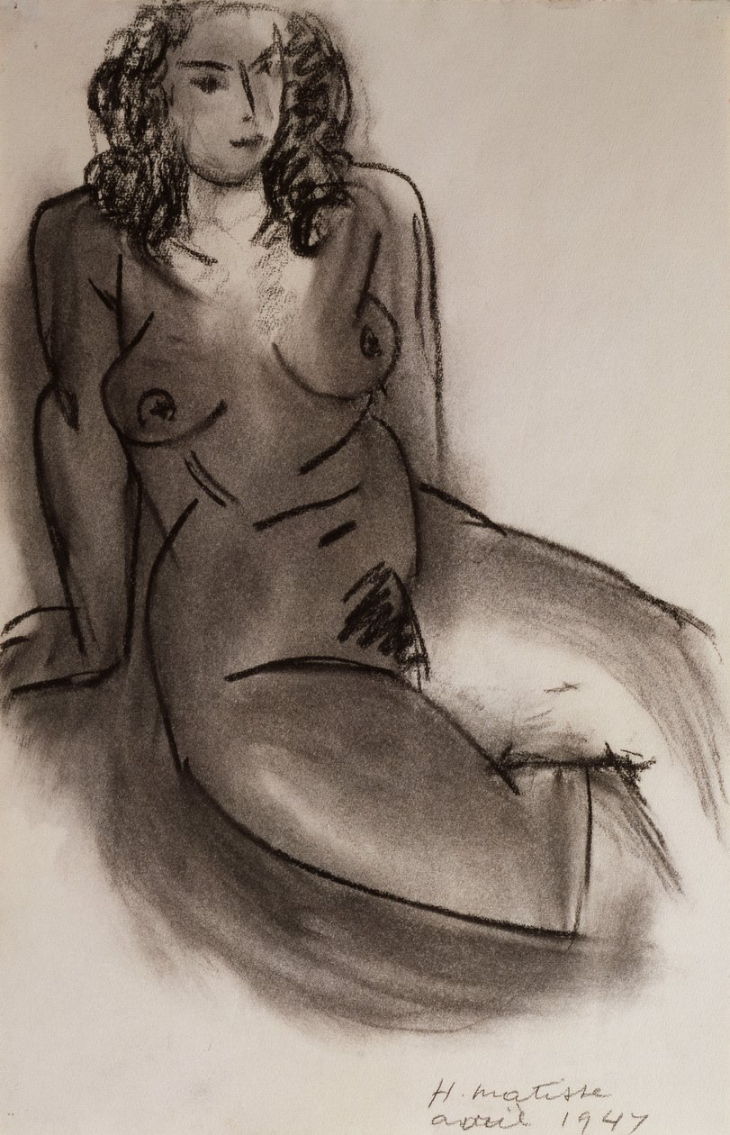 Naga kobieta w pozycji siedzącej autorstwa Henri Matisse