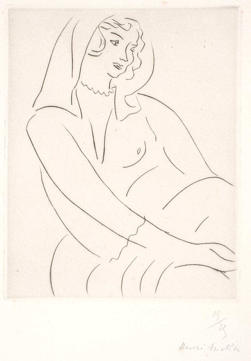 Siedząca kobieta w chuście autorstwa Henri Matisse