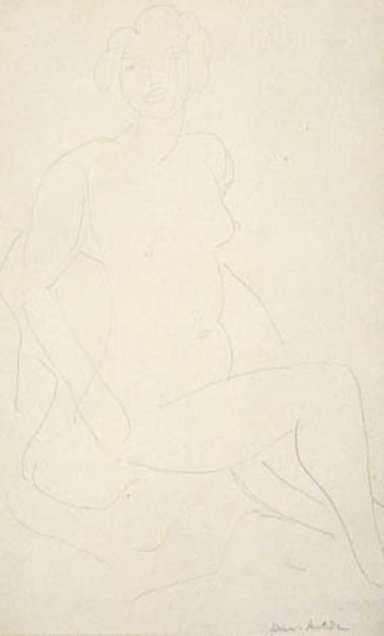 Siedząca modelka, zwrócona w prawo autorstwa Henri Matisse