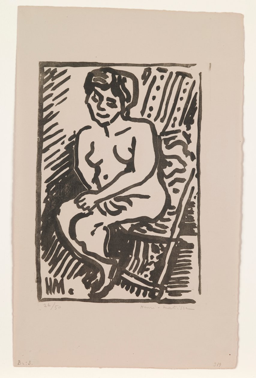 Mała czarna drzeworyt autorstwa Henri Matisse