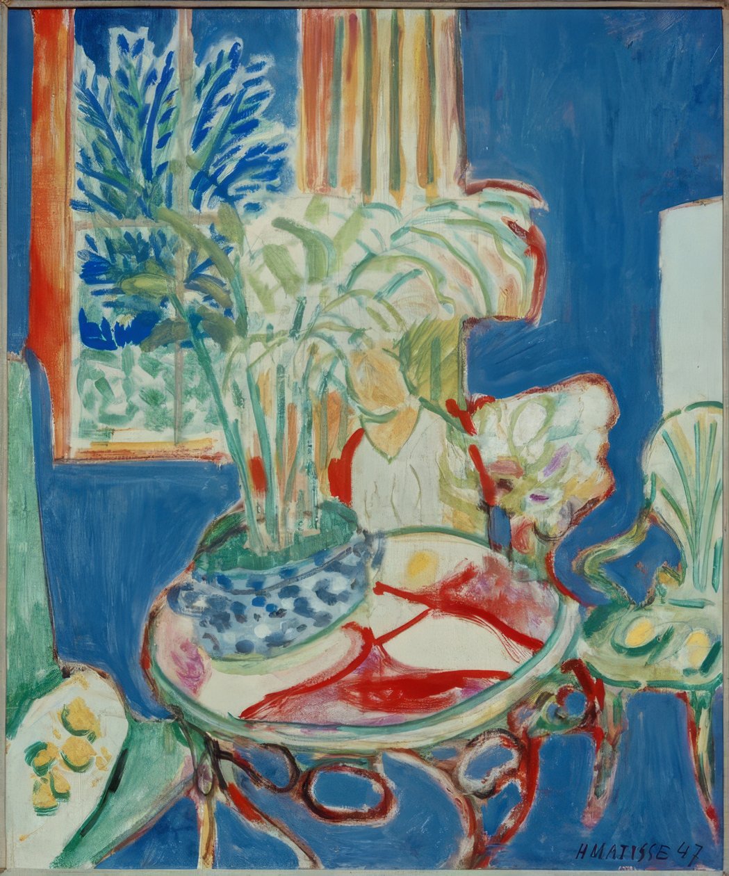 Małe wnętrze w kolorze niebieskim autorstwa Henri Matisse