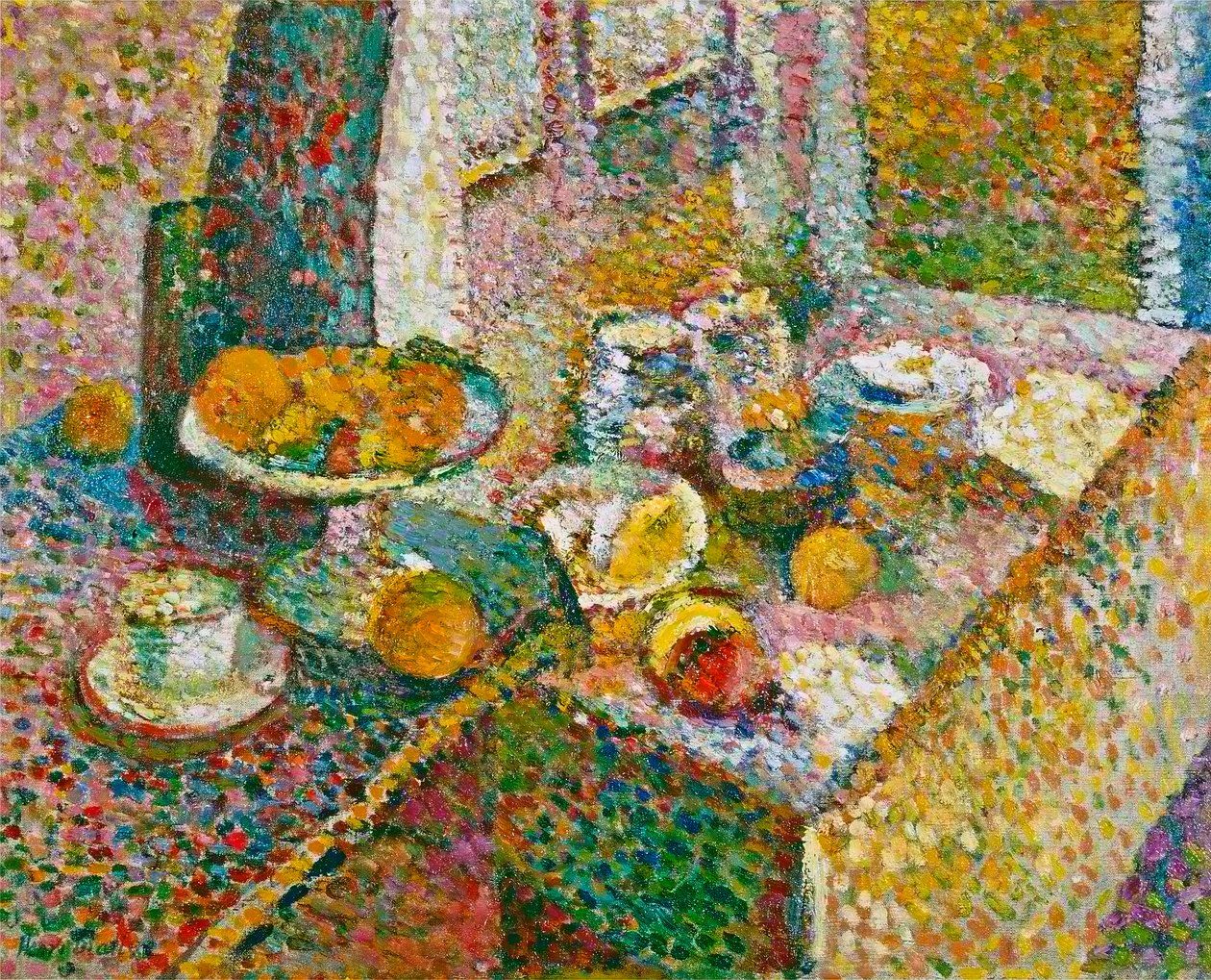 Martwa natura (kredens i stół) autorstwa Henri Matisse