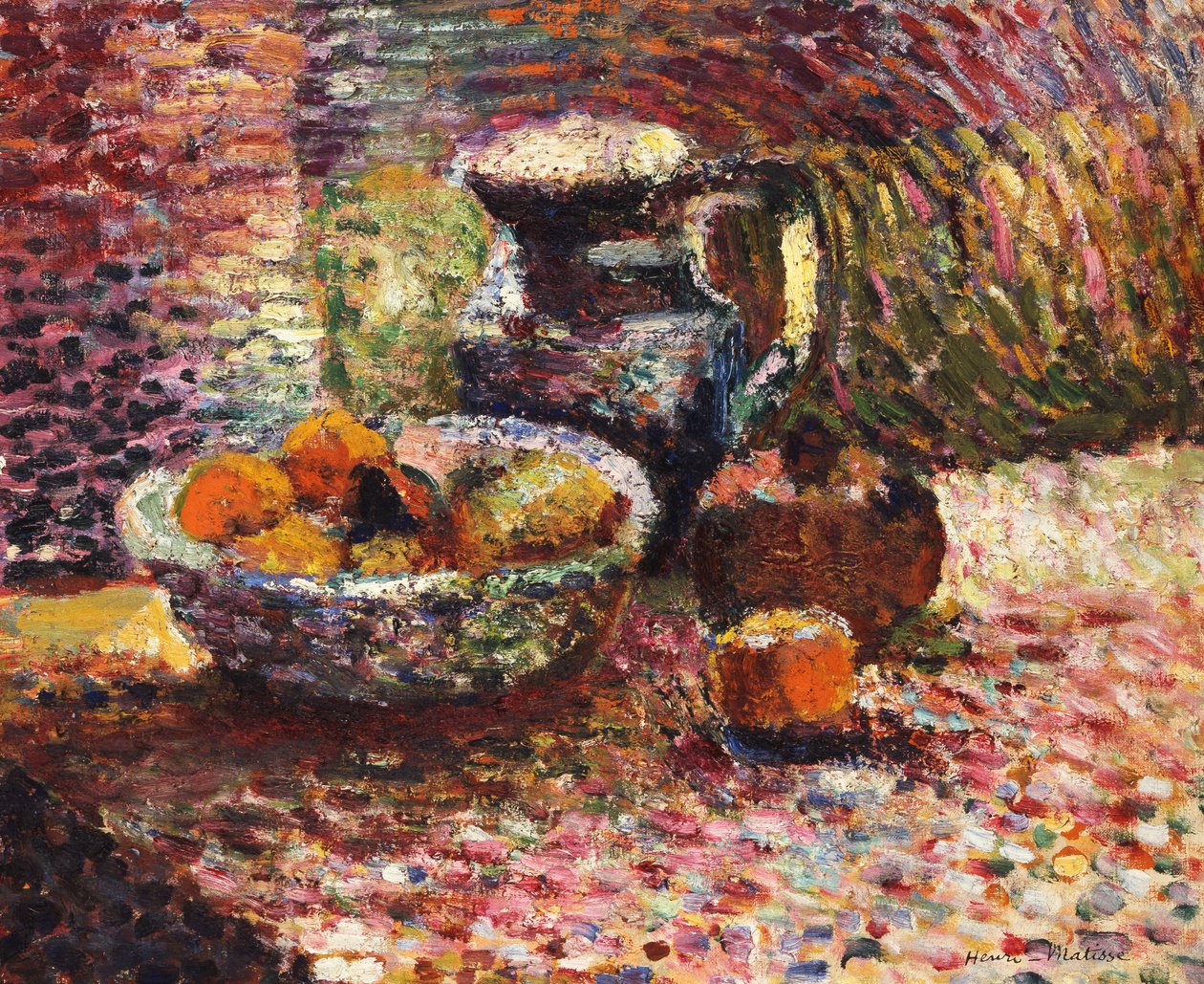 Martwa natura z dzbankiem i owocami autorstwa Henri Matisse