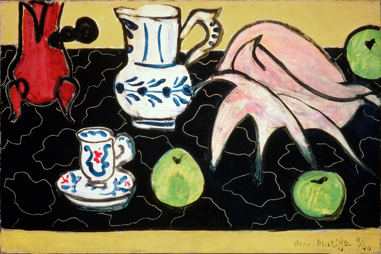 Martwa natura z muszlą na czarnym marmurze autorstwa Henri Matisse