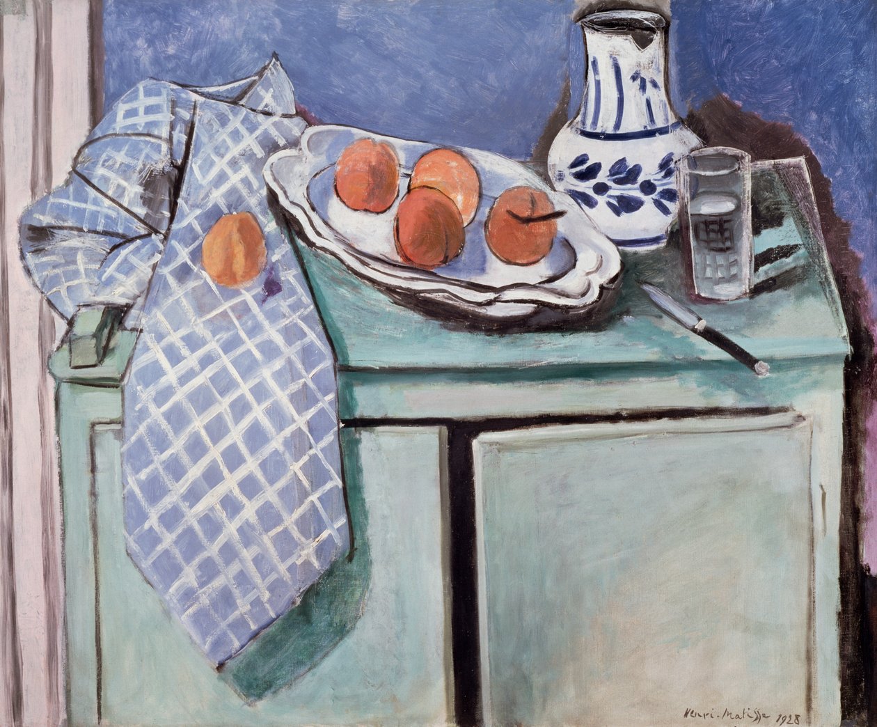 Martwa natura na zielonym kredensie autorstwa Henri Matisse