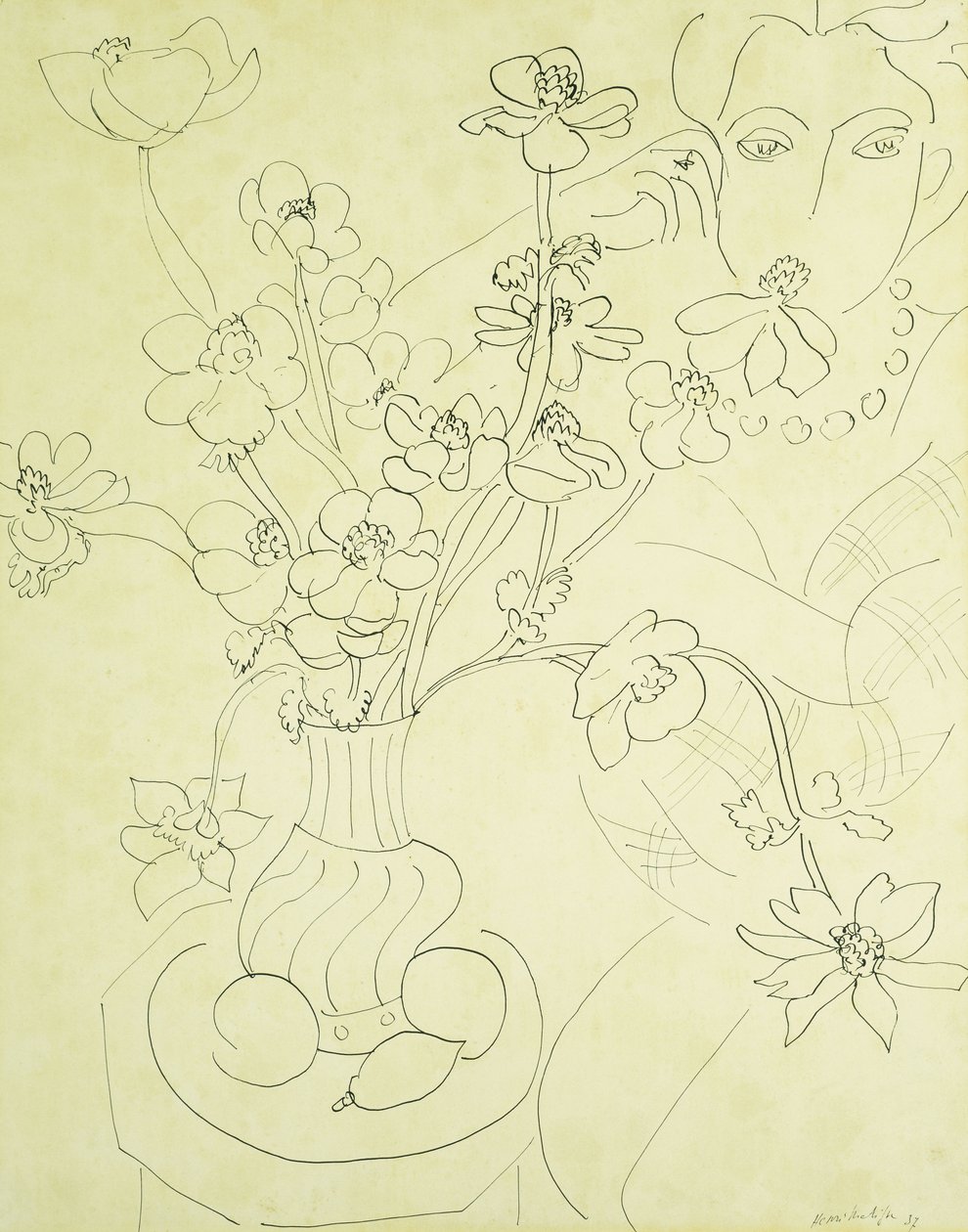 Studium dla Anemonów i Kobiety, Harmonia w błękicie autorstwa Henri Matisse