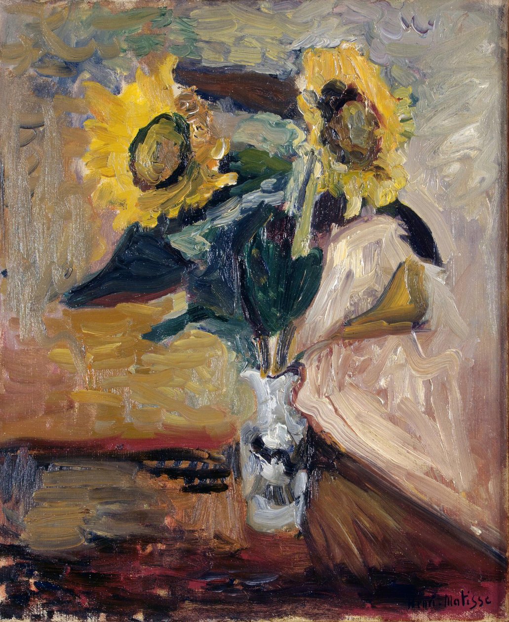 Słoneczniki w wazonie autorstwa Henri Matisse