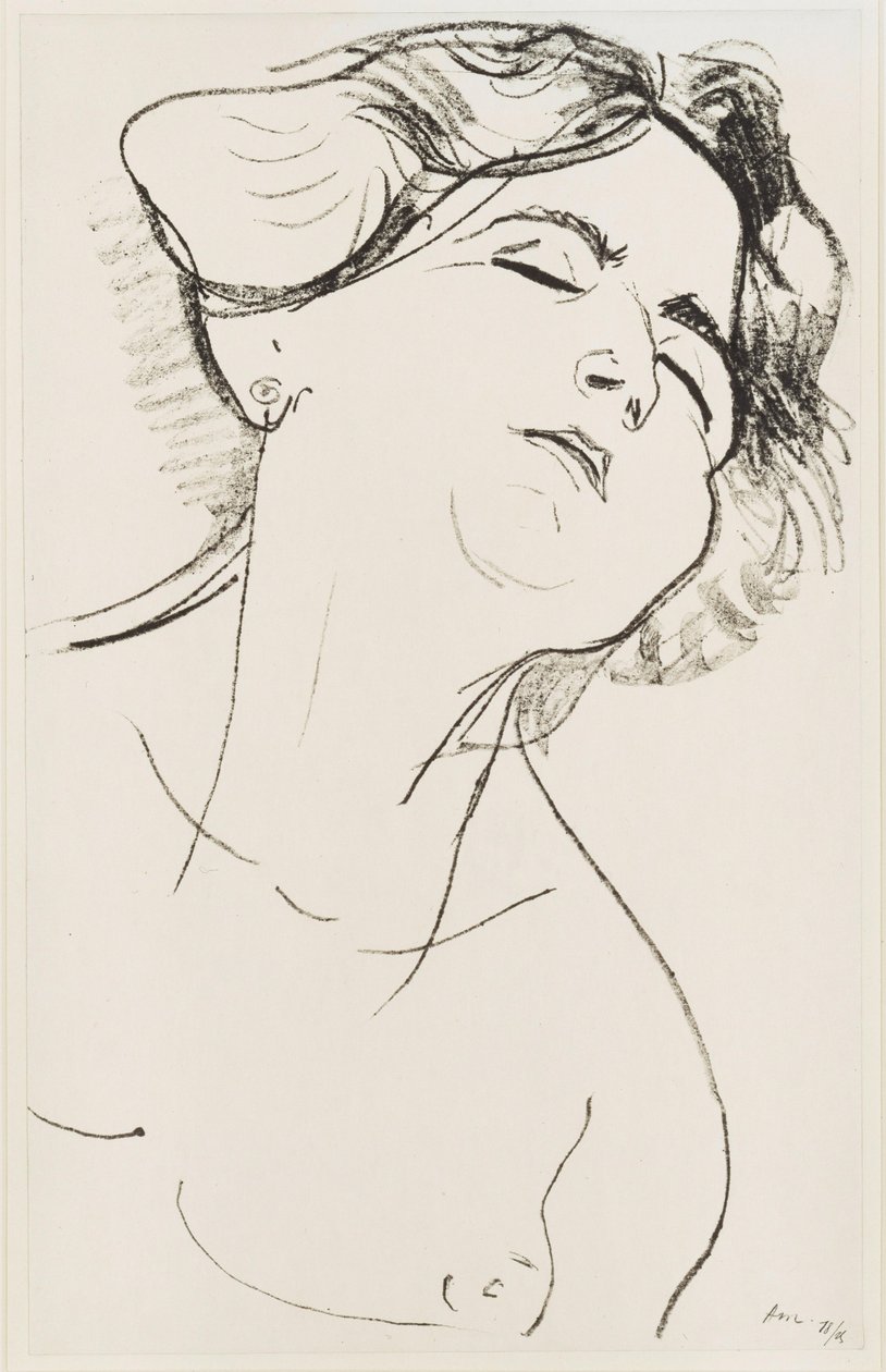 Głowa kobiety z zamkniętymi oczami autorstwa Henri Matisse