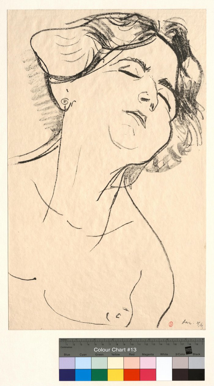 Głowa kobiety, zamknięte oczy autorstwa Henri Matisse